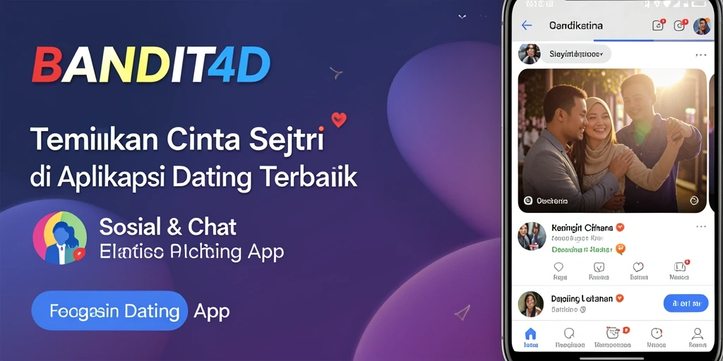 Antarmuka menarik dari aplikasi BANDIT4D untuk mencari pasangan.