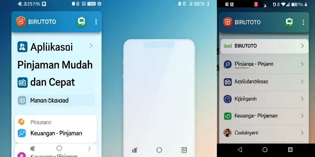 Tampilan antarmuka BIRUTOTO yang mudah digunakan untuk pinjaman.