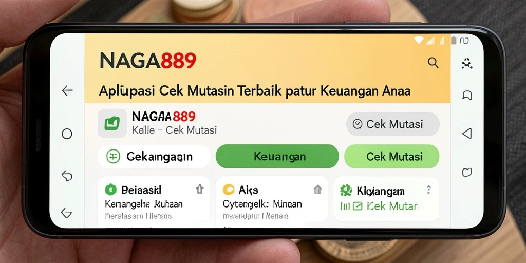 Antarmuka NAGA889 menunjukkan detail mutasi keuangan dengan jelas.