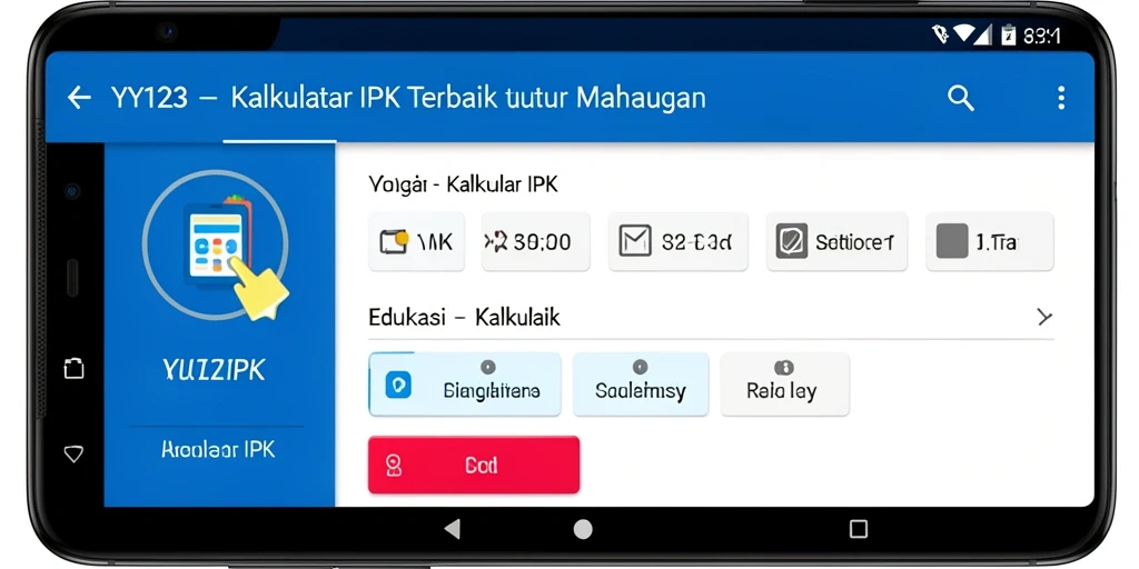 Tampilan antarmuka YY123 untuk menghitung IPK dengan mudah.